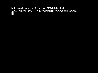 Pantalla de Microterm MSX