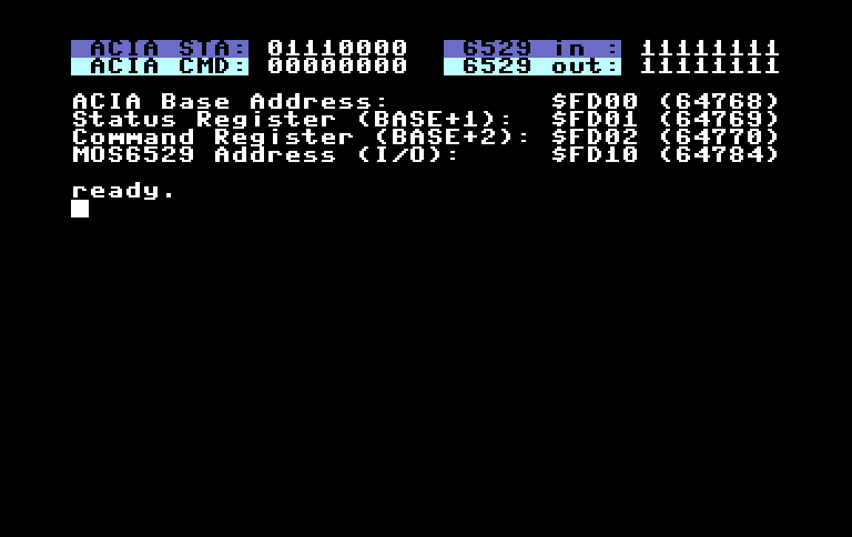 Pantalla de salida al
              BASIC