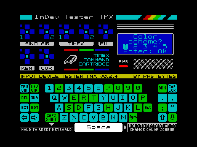 Pantalla 1, prueba
                  de teclado y joysticks